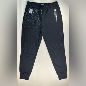 NEO4IC Men's Black Voom Joggers with Graphic Panel Detailing size XL